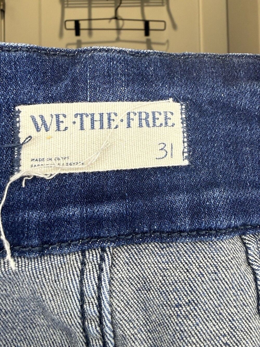 We The Free People Jeans Womens 31 Jayde Flare Bell Bottom Dark Wash Denim Blue - Picture 5 of 8